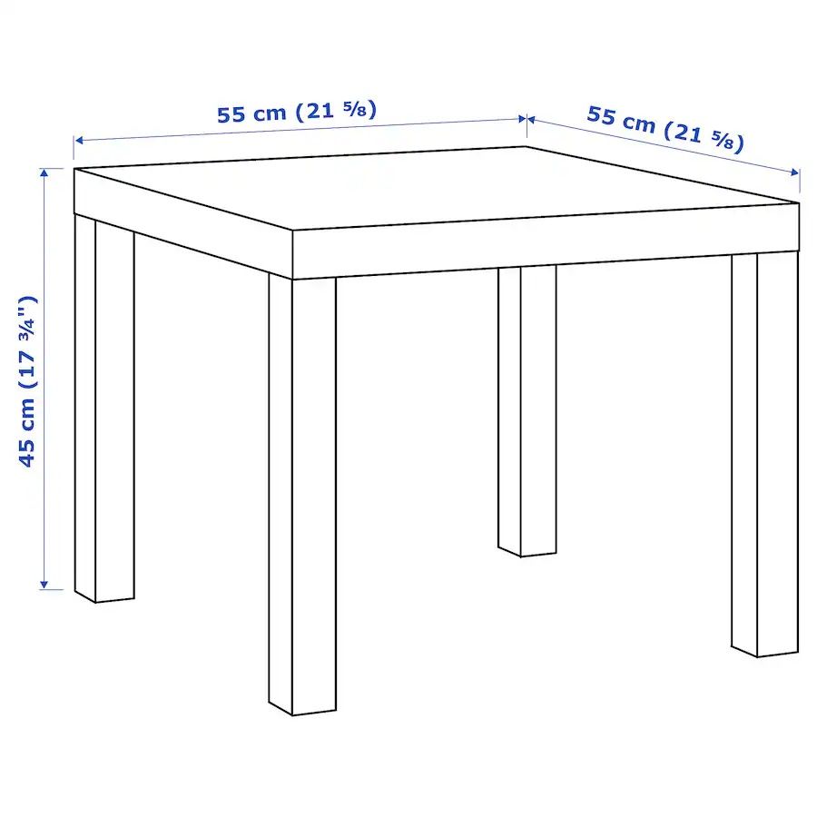 Mesa de Apoio LACK Branca IKEA (55x55 cm) - Bom Estado