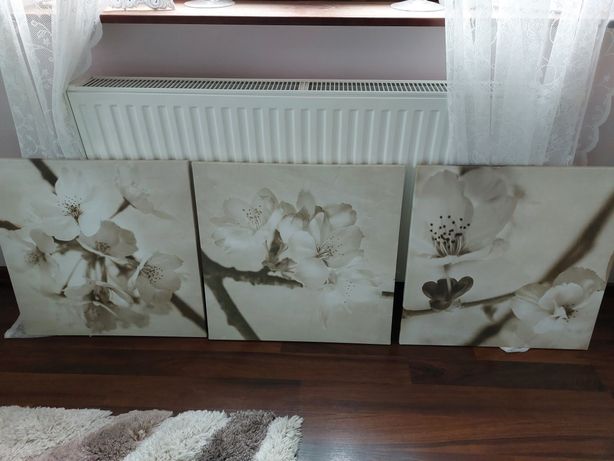 Obraz tryptyk Ikea kwiaty