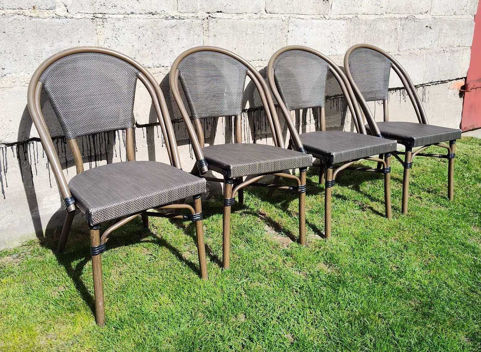 Krzesła piękne meble balkon ogród technorattan aluminium BOHO vintage