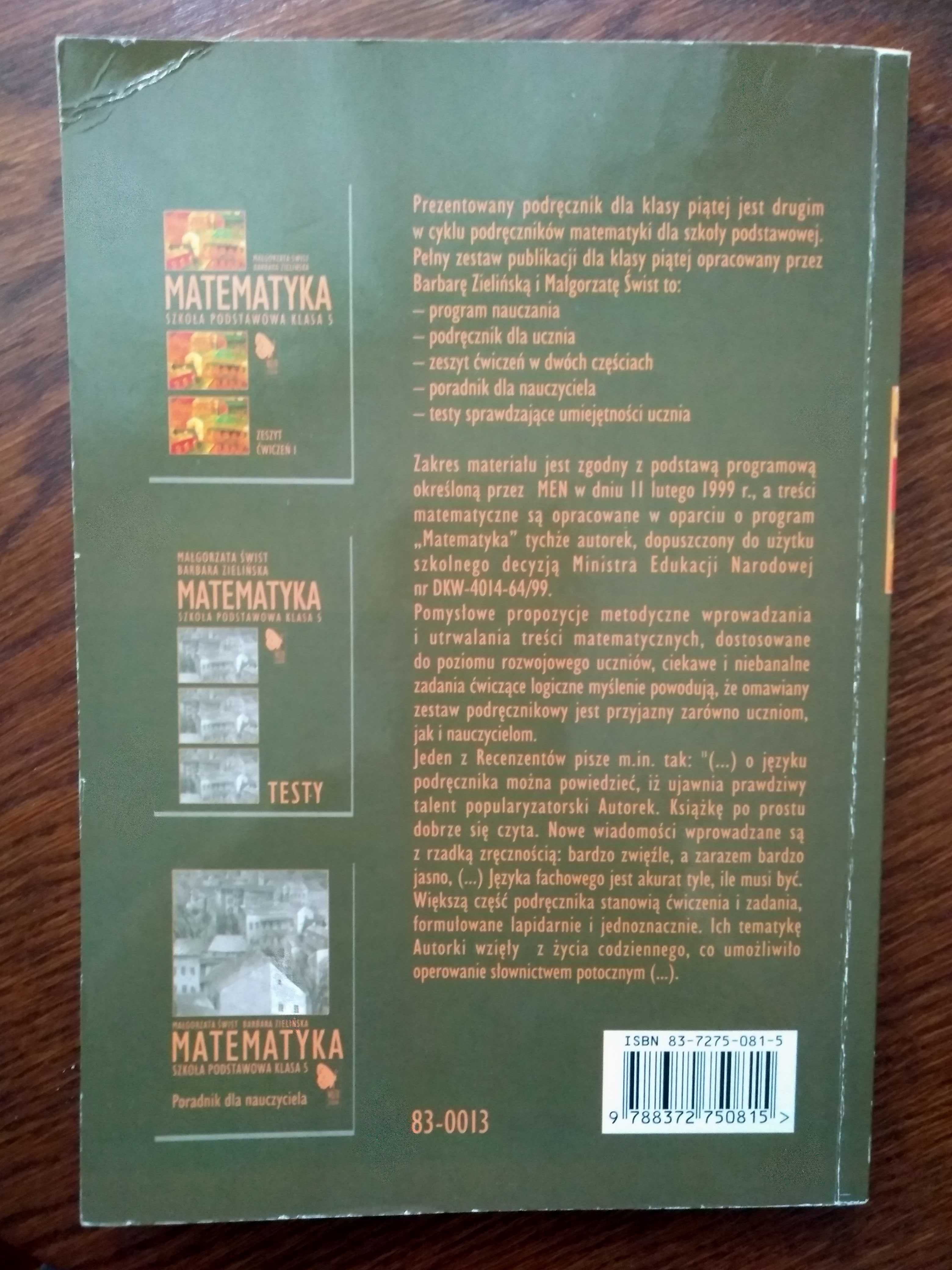 Podręcznik Matematyka klasa 5
