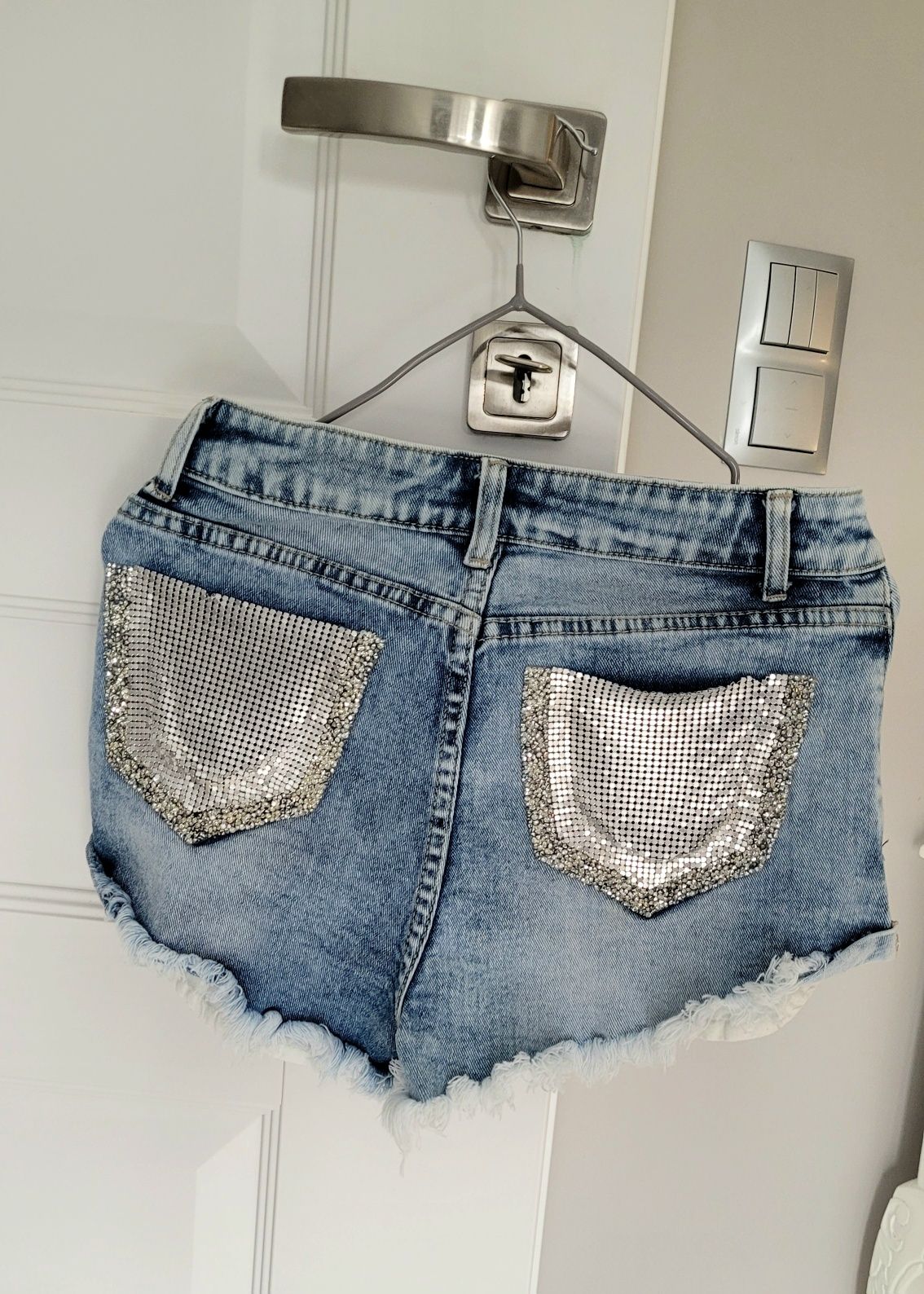 Festival spodenki jeans srebro xs/s