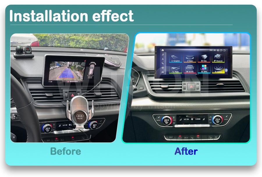 Ecrã Android e CarPlay 10.25" Full HD Audi A1 A3 A4 A6 Q5