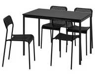 Stol i 4 kszesla z malym ubytkiem Ikea