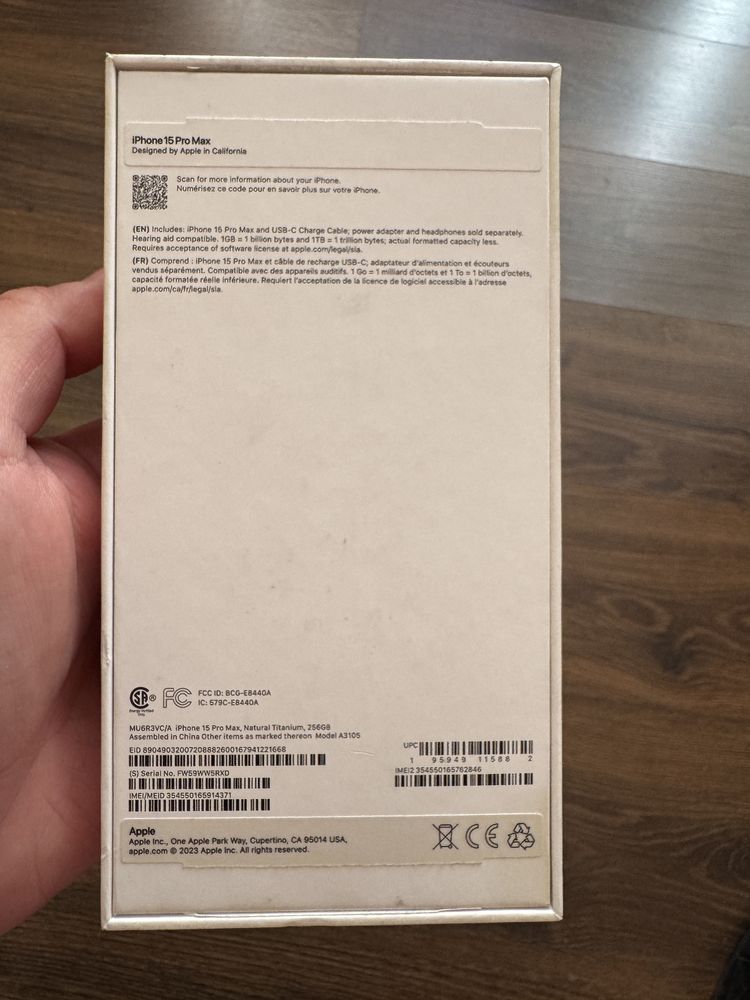 Iphone 15 Pro Max 256
