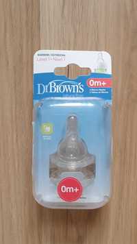 Dr Brown's smoczek do butelki 0m+ 0m wolny wąskiej butelki standardowe