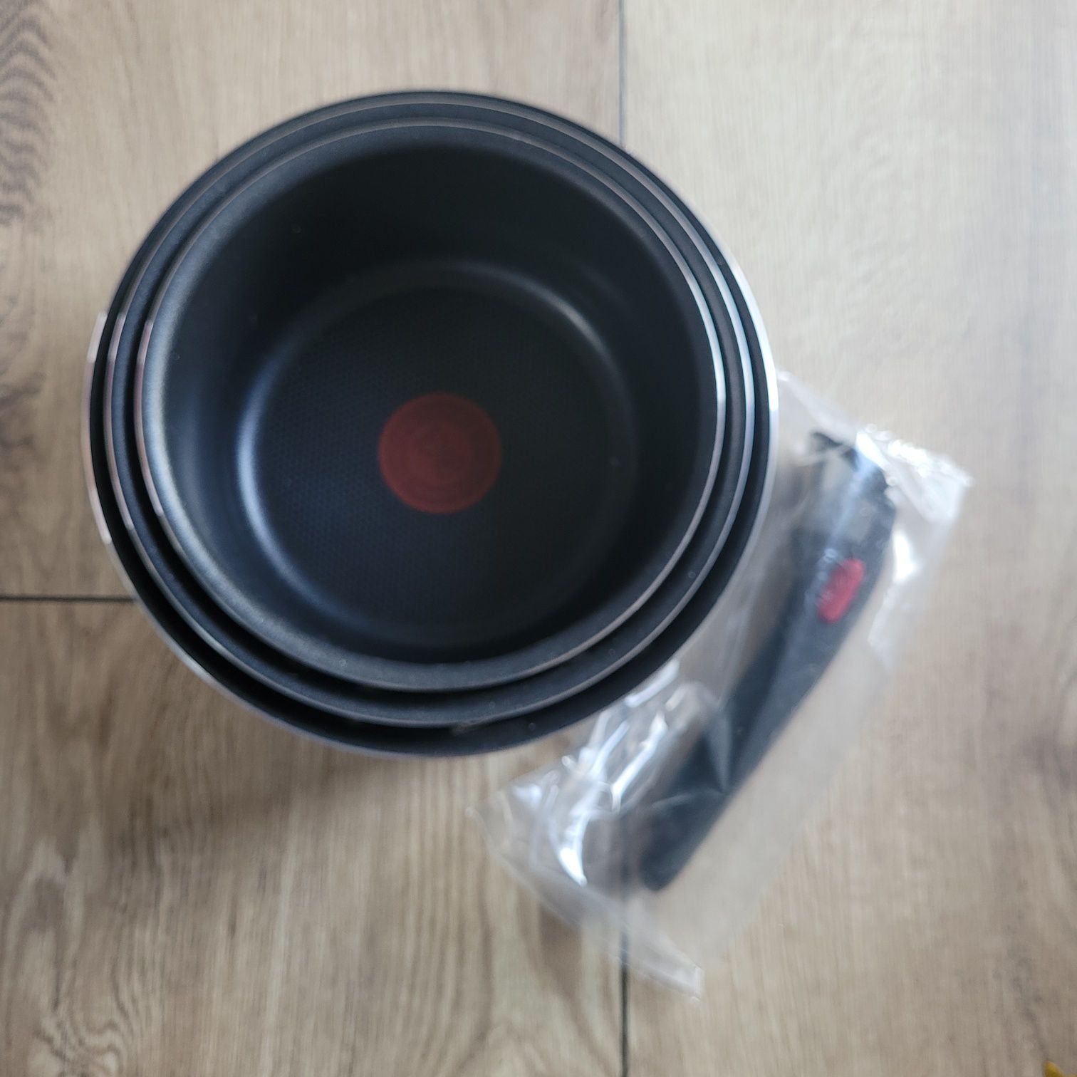 Tefal Ingenio extra zestaw 3 garnków +rączka nowe