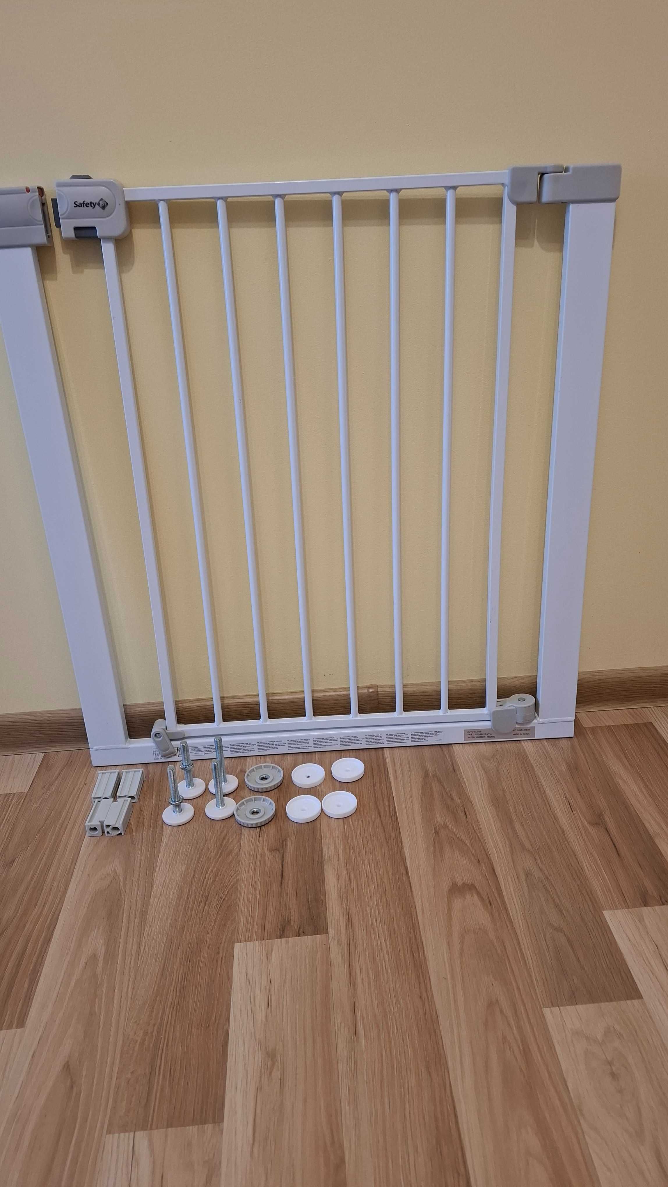 Bramka zabezpieczająca rozporowa 73-80 cm, Safety 1 ST, biała