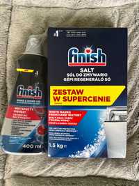 FINISH nabłyszczacz 400 ml + sól do zmywarki 1,5 kg