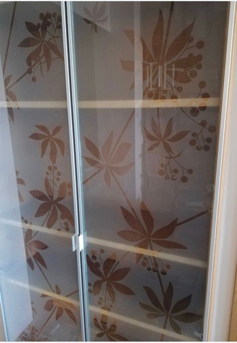 Ikea Billy drzwi szklane z wzorem listnym