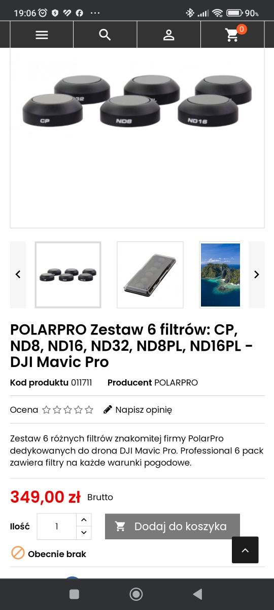 PolarPro Nowy zestaw filtrów  Dji Mavic pro ,Mavic Pro Platinum