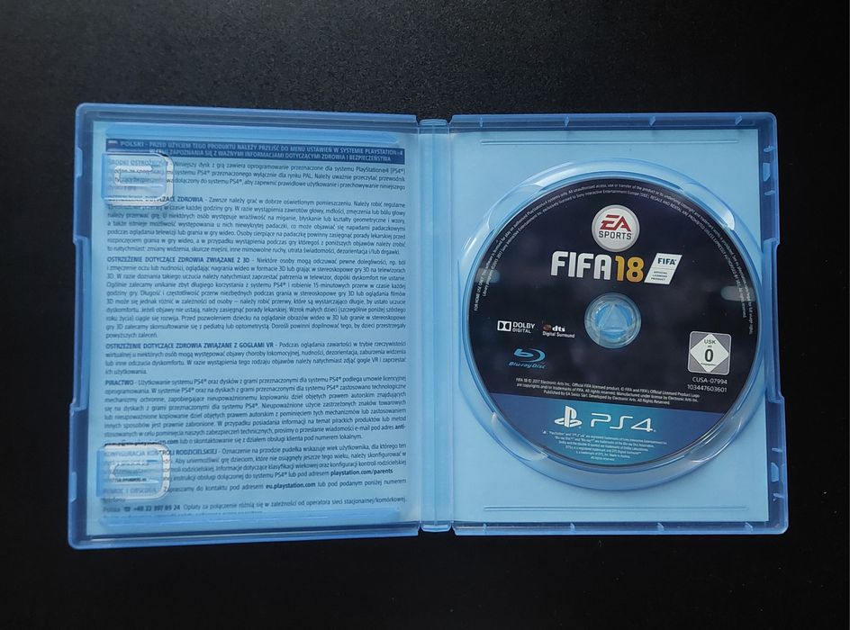 Gra FIFA 18 na PS4