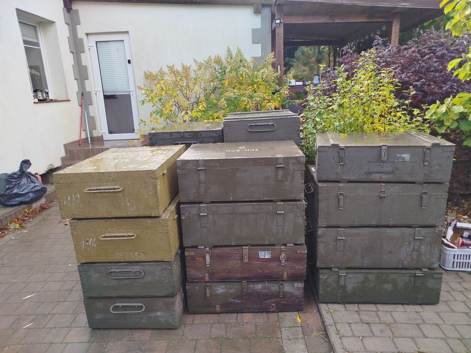 Skrzynie wojskowe 60*80 cm z okuciami