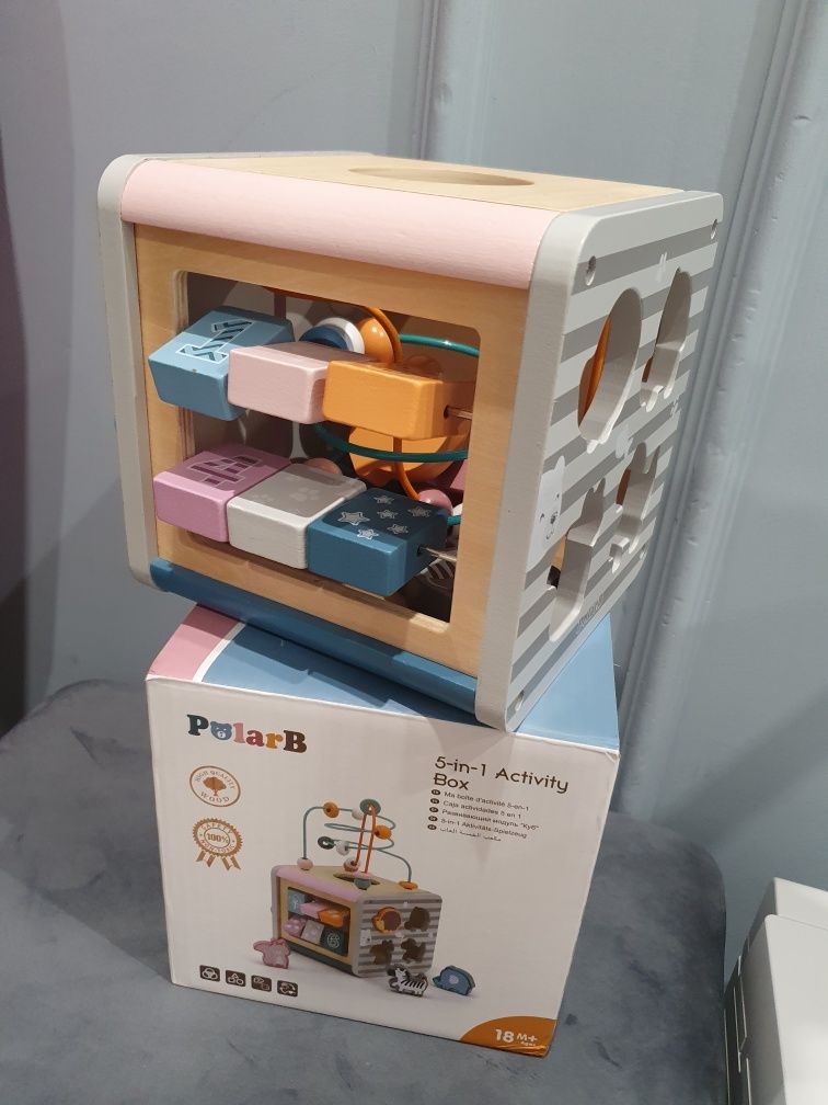 Бізікуб дерев'яний Viga Toys 5 в 1