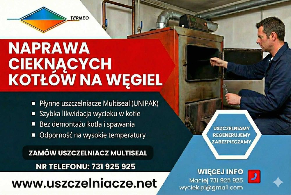 Cieknący piec węglowy? Szybka pomoc uszczelniaczem Multiseal. Żywiec