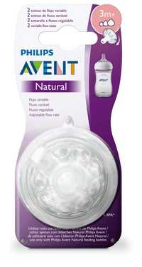 Philips Avent smoczek NATURAL 3-przepływowy SCF045/27