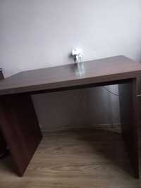 Solidne, duże, głębokie, minimalistyczne biurko (kolor wenge)