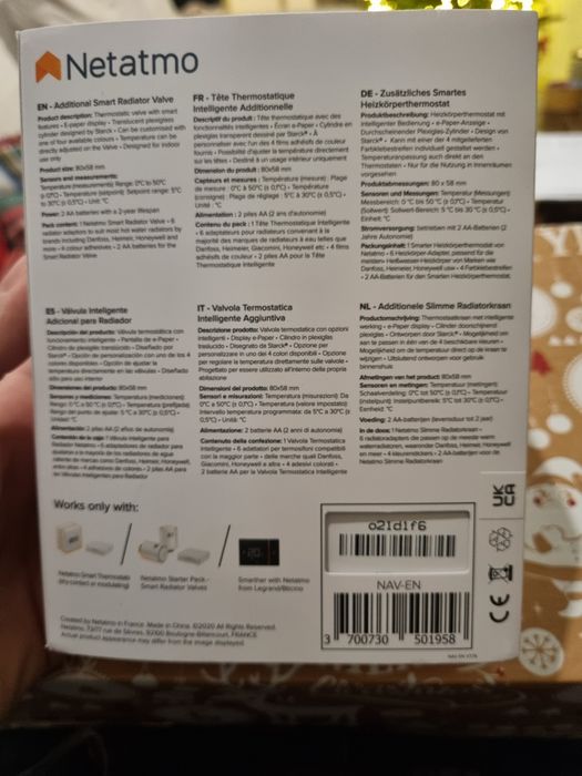 Głowica termostatyczna netatmo