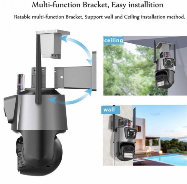 ВУЛИЧНА ВНУТРІШНЯ камера онлайн 8мр датчик руху нічна зйомка вай фай