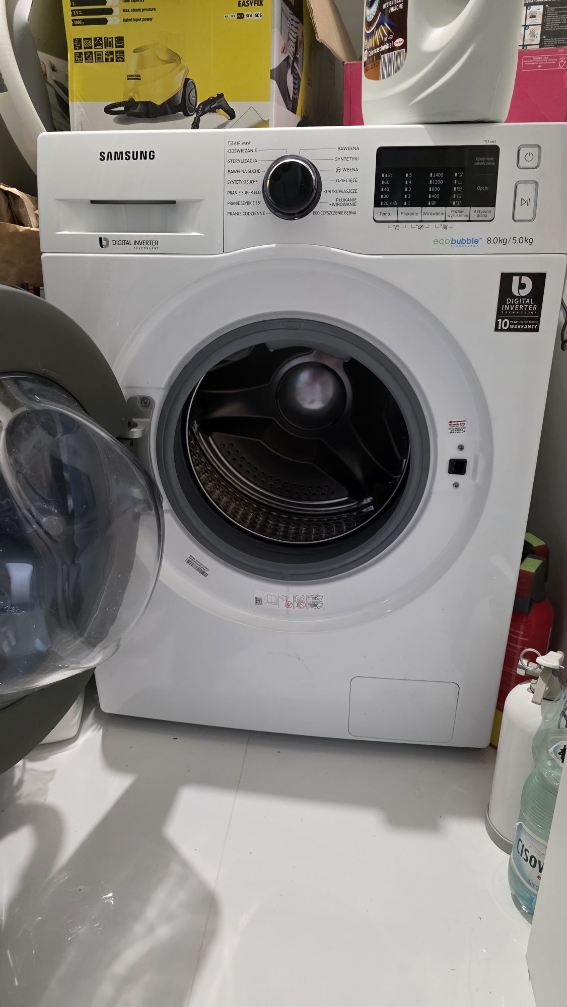 Pralko suszarka Samsung ecobubble 8/5kg WD80J5A10AW