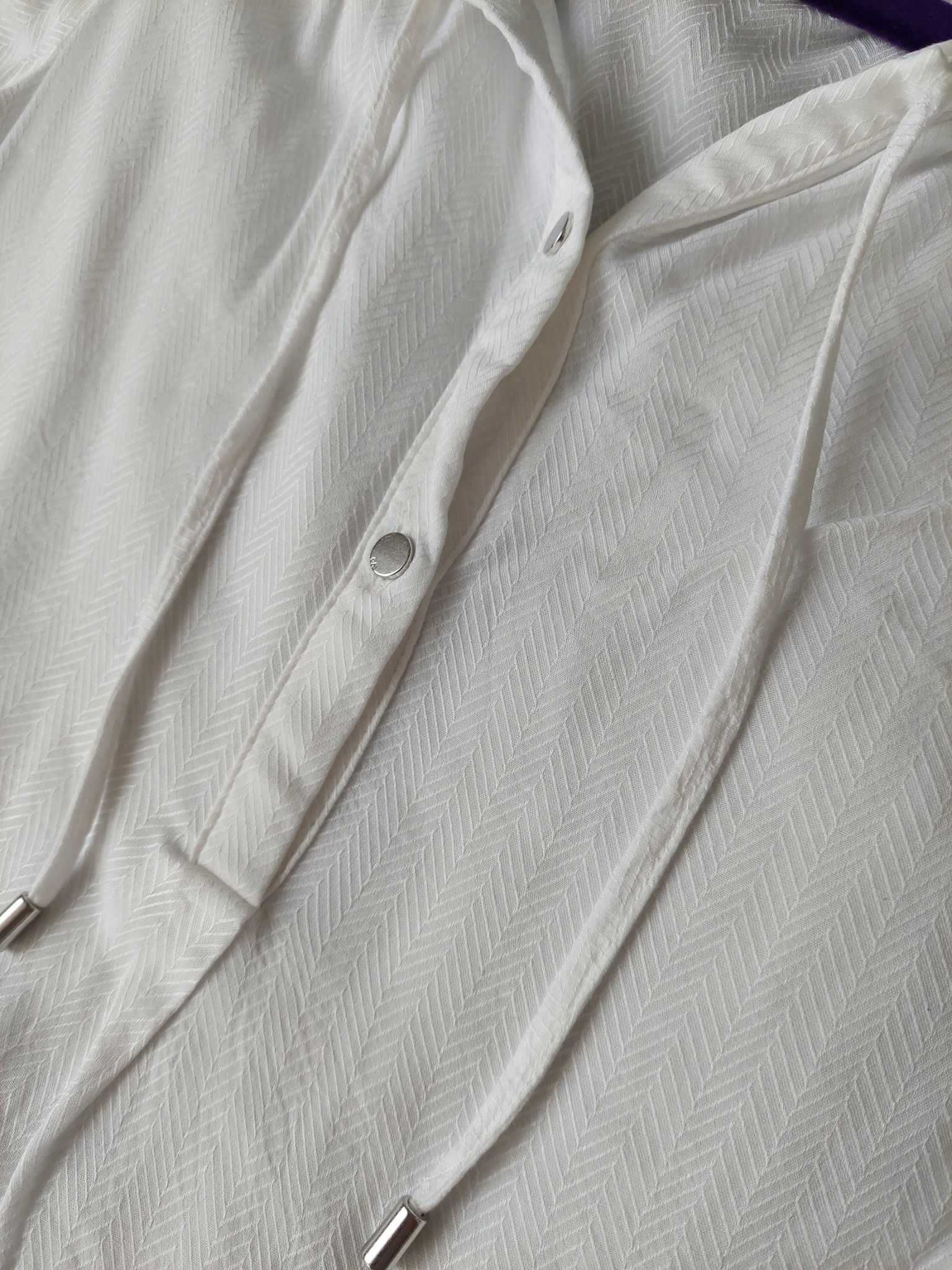 Biała elegancka bluzka rękaw 3/4 rozmiar M S.Oliver