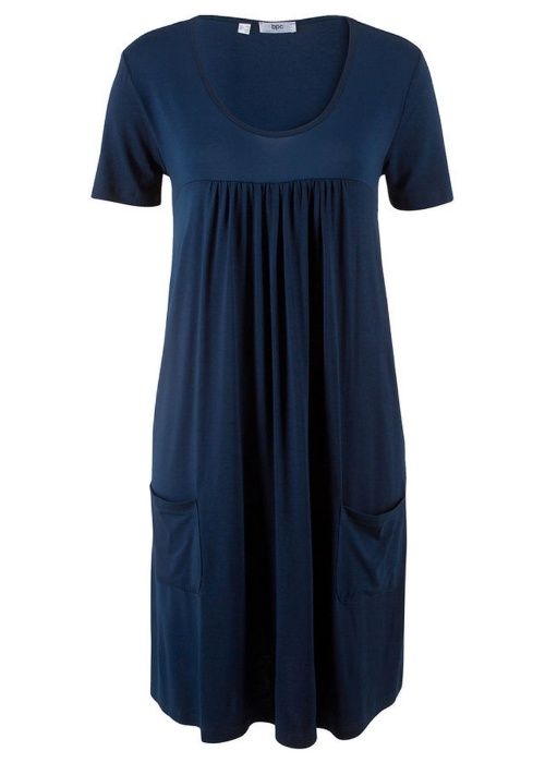 Shirtowa sukienka z kieszeniami, luźna, wygodna