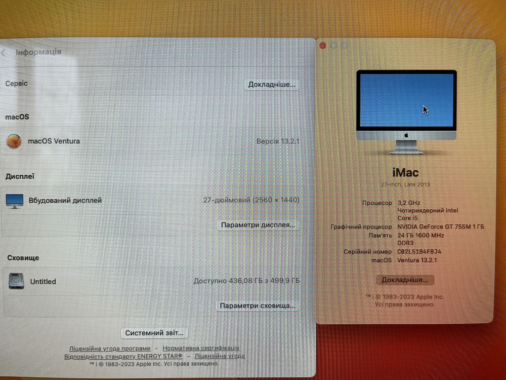 Imac 27 2013 i5 24gb 500 ssd