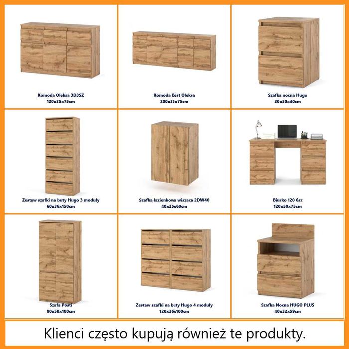 Komoda Mała Nowoczesna Hugo 60cm Szafka Salon Sypialnia 4 Szuflady