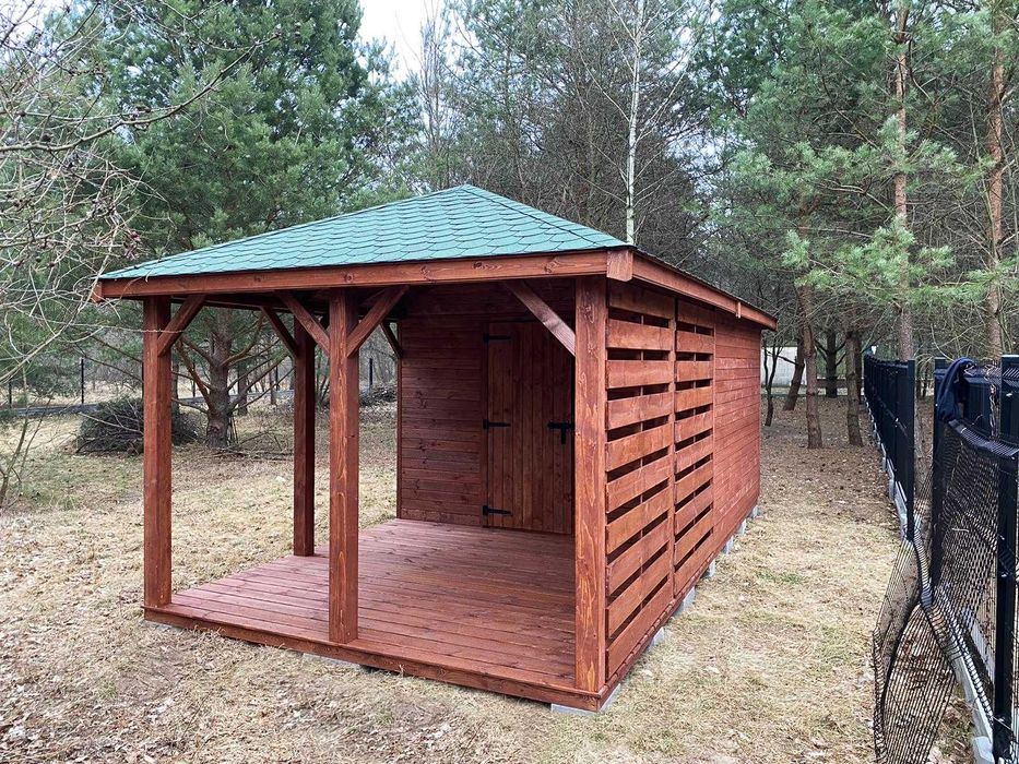 Altana ogrodowa z domkiem narzędziowym Afrodyta 3m x 6m - PRODUCENT