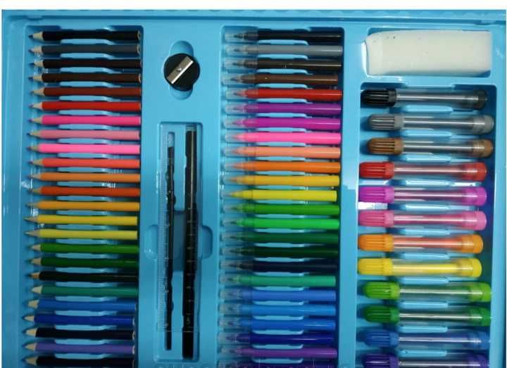 Набор для рисования творчества мольберт 208 предметов карандаш маркер