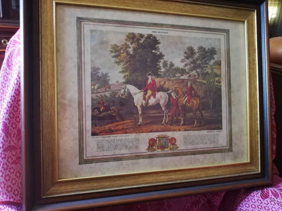 Quadro Antigo Caça