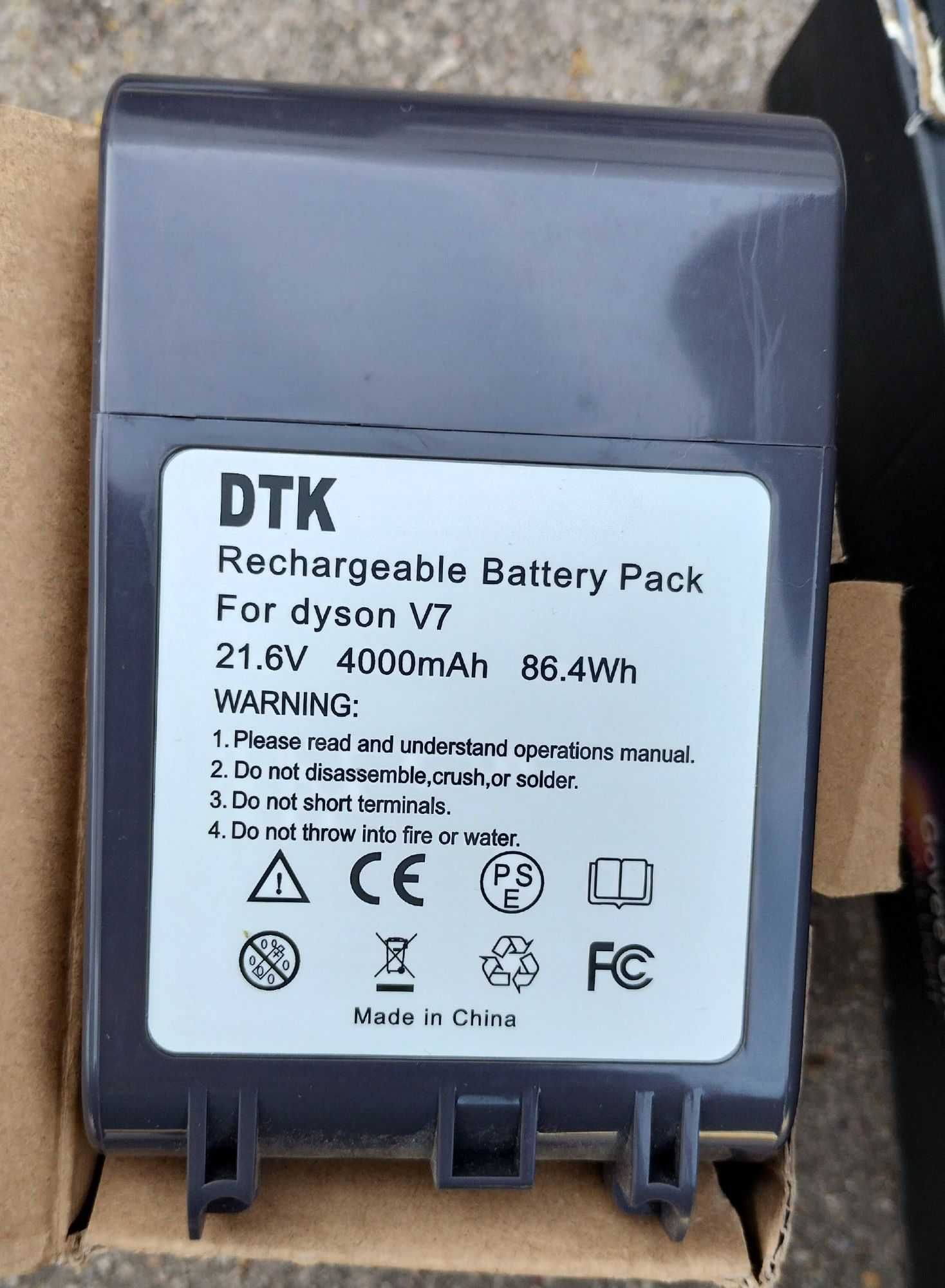 DTK Akumulator do odkurzacza Dyson V7 21,6 V, 4000 mAh,