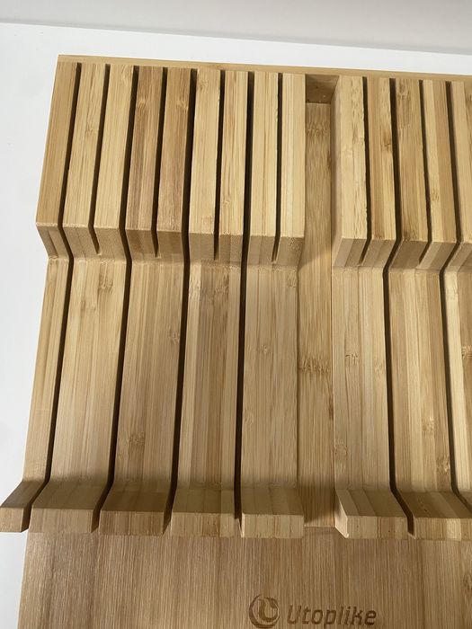 Bambusowy wkład na noże do szuflady Utoplike 16N – organizer 16 noży