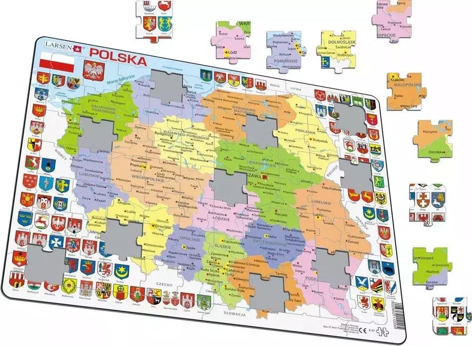 Układanka Mapa Polska polityczna Maxi. Larsen