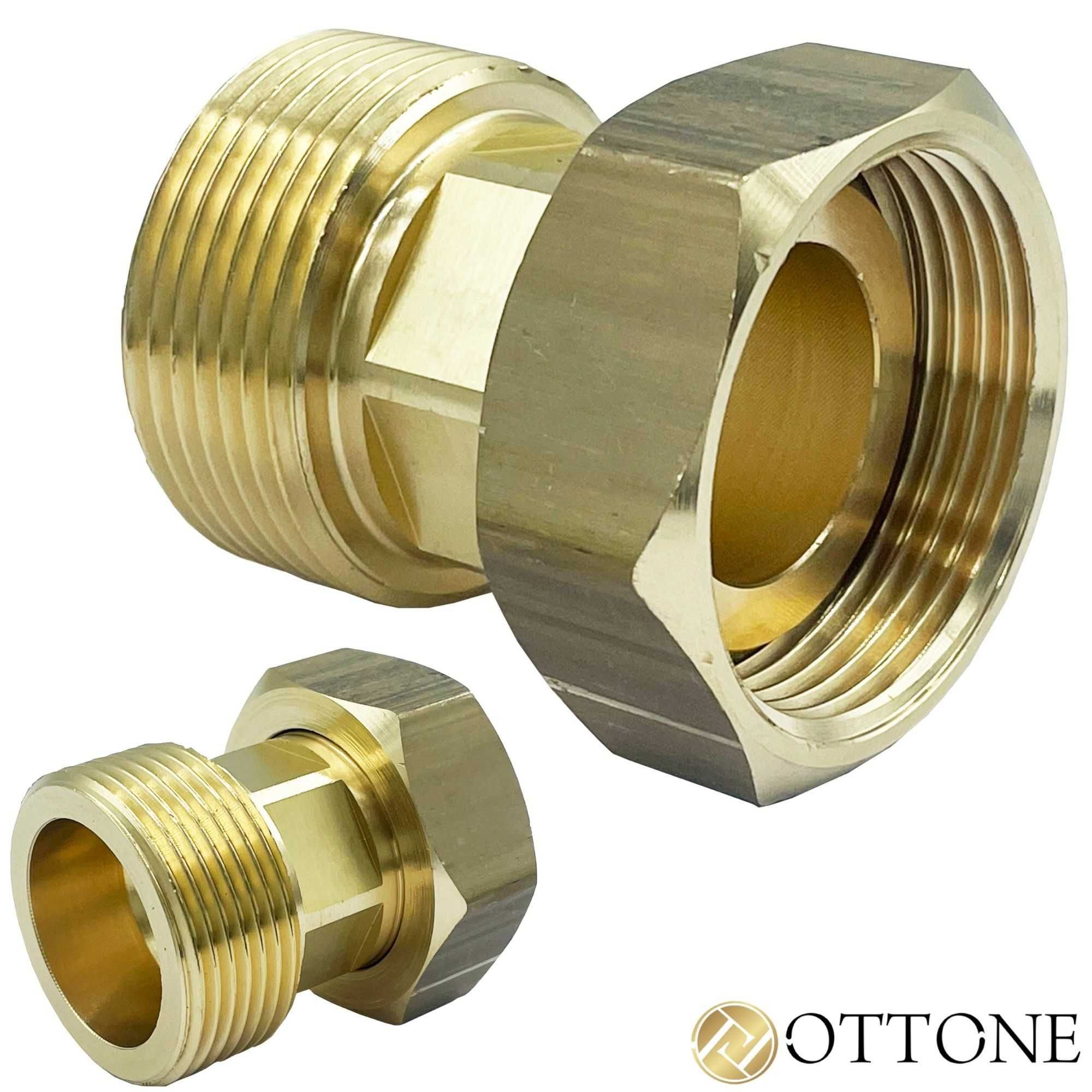 Śrubunek Równoprzeplotowy Mosiężny Prosty 2'' X 2'' Gw Gz Ottone
