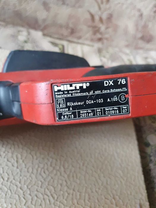 Hilti DX 76 пороховой монтажный пистолет + Насадка X 76 F HVB