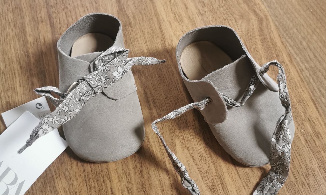 Skórzane buty buciki Zara roz. 17/18