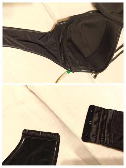 Biustonosz czarny bardzo duże miseczki