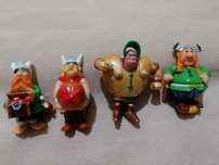 4 bonecos Astérix coloridos colecção MPG (Kinder chocolate)