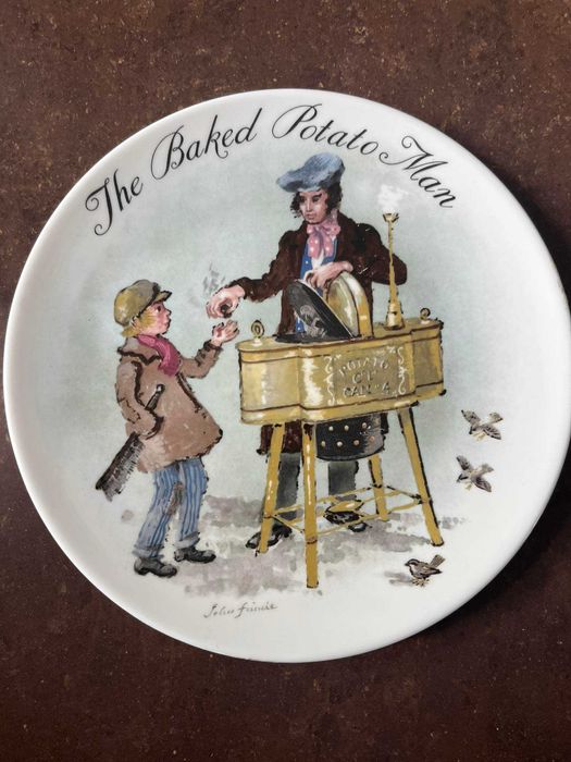 Talerz Wedgwood Bradex Baked Potato Man John Finnie uliczny sprzedawca