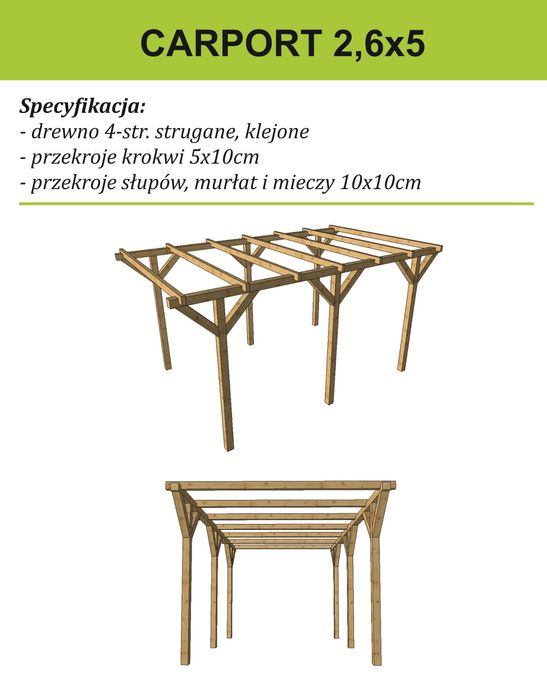 Konstrukcje drewniane wycinane na CNC