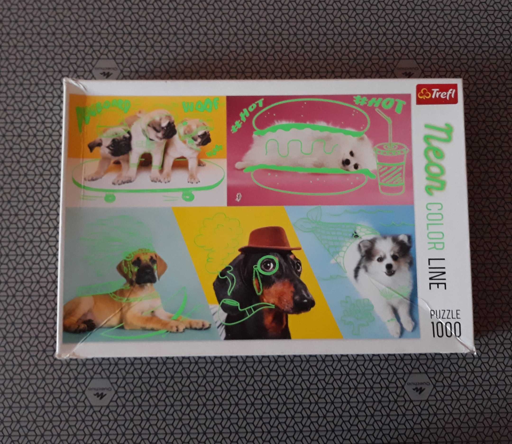 Trefl Puzzle Neon Color Line Odlotowe psy 1000 el.