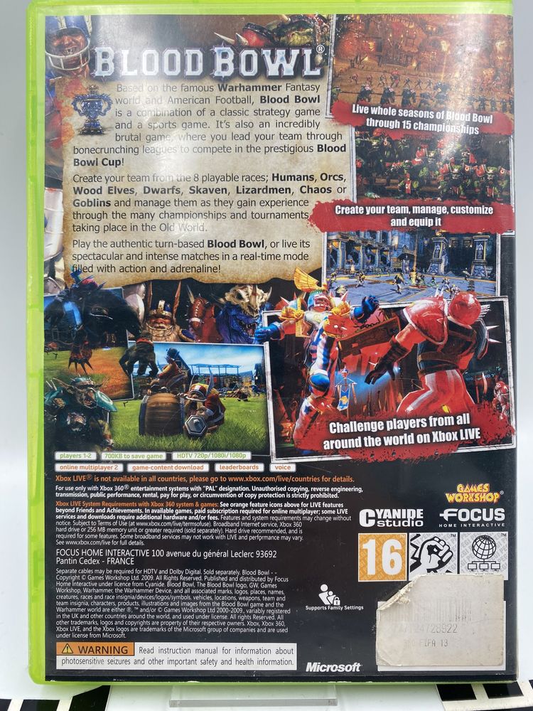 Blood Bowl Xbox 360 Gwarancja