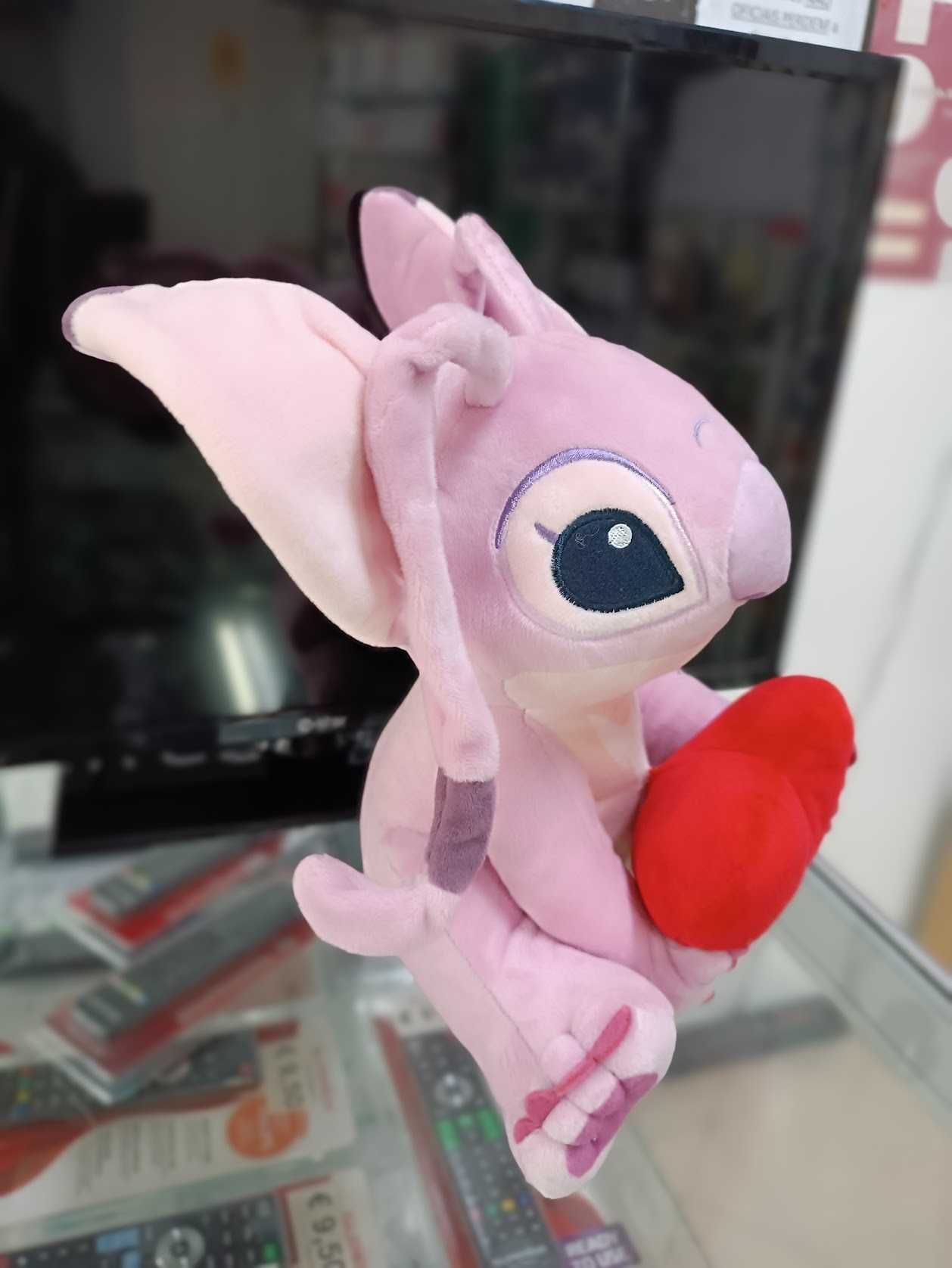 Novidade:Peluche Angel Stitch Coração 30cm