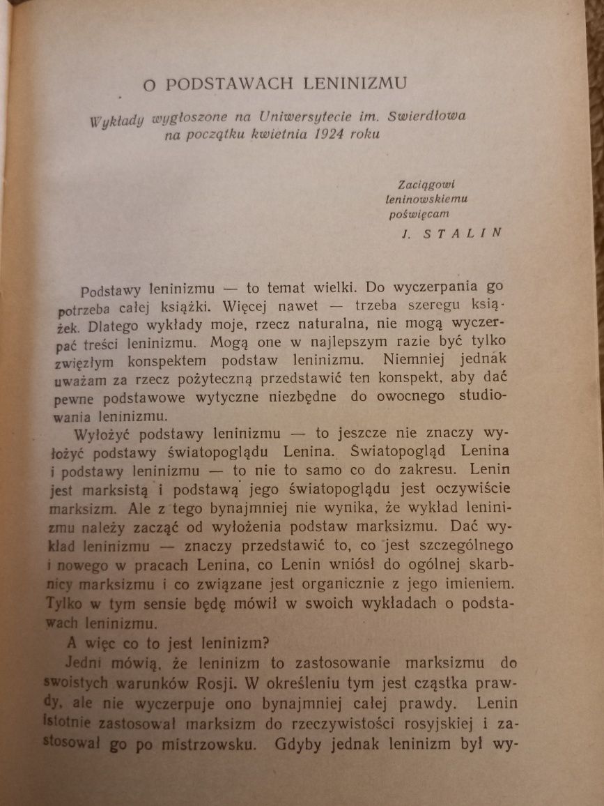 Józef Stalin - Zagadnienia leninizmu - Warszawa 1951 r.