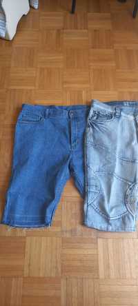 Letnie jeansowe krótkie spodnie XXL
