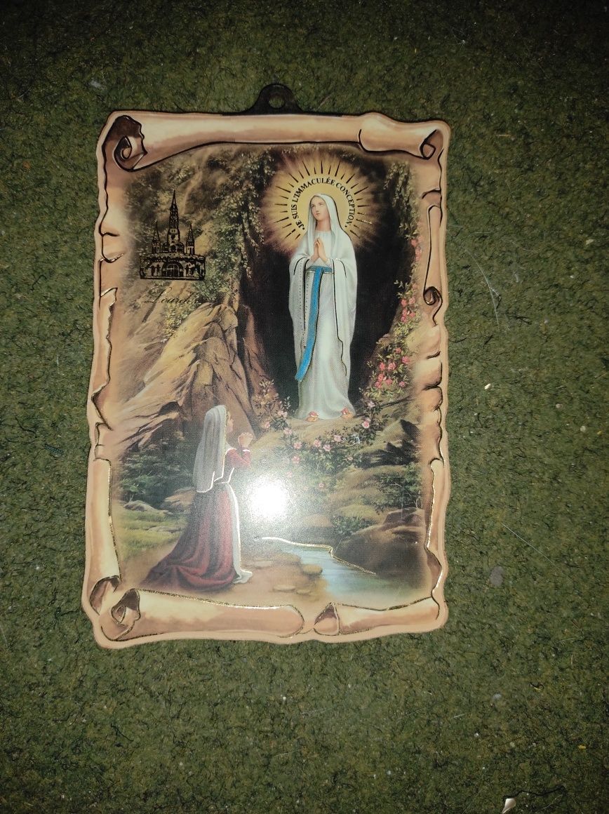 Obraz w ramce pamiątka błogosławieństwa z Lourdes z Francji