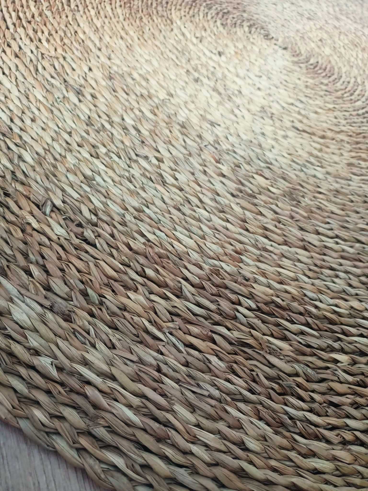 Dywan mata do ogorodu salonu taras balkon dywanik koło słomiany 120 cm