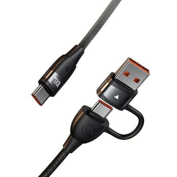 Usams Kabel U85 2Xusb-C/Usb-A 1,2M 100W Pd Fast Charge Czarny/Black