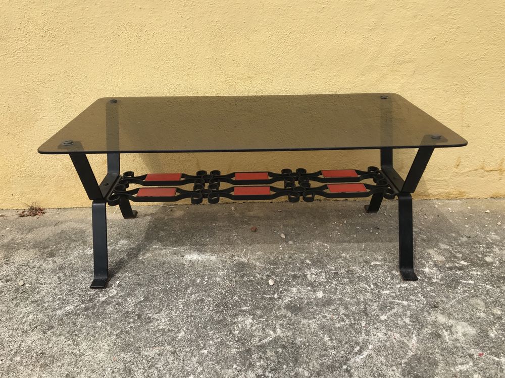 Mesa de centro em vidro