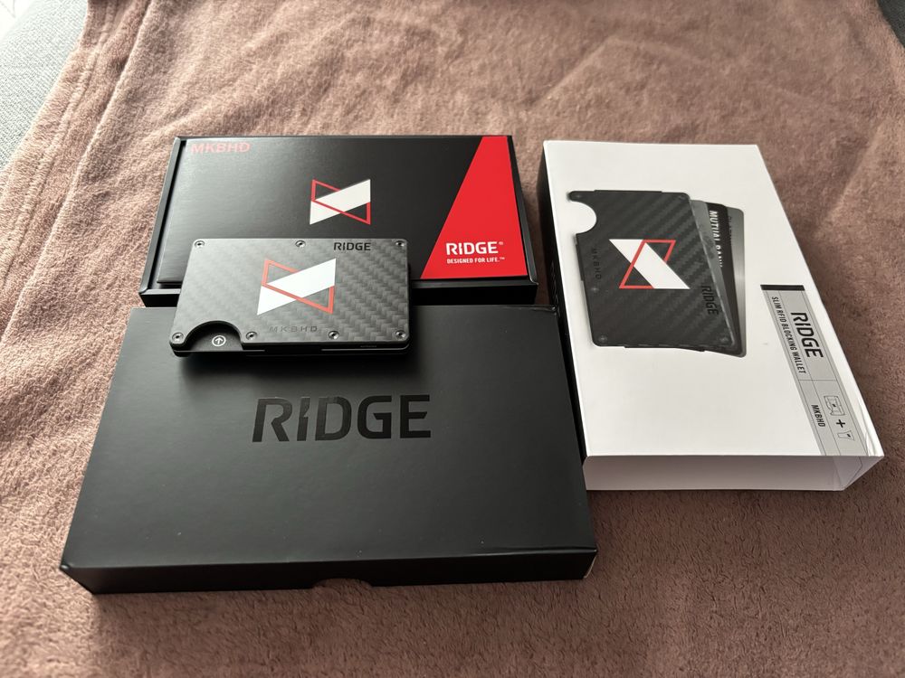 Ridge Wallet Carbon Fiber 3k MKBHD Limitowany, Nowy, Oryginalny